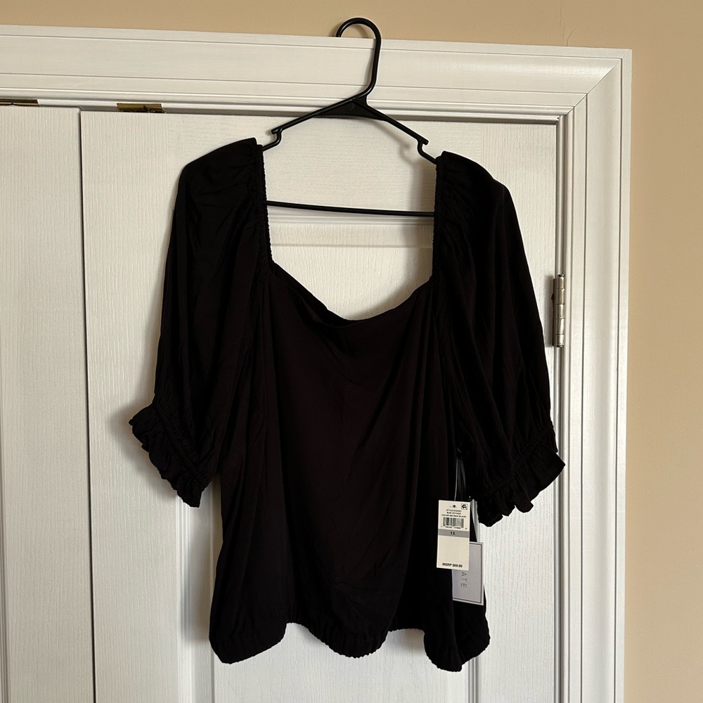 Square Neck Bubble Top